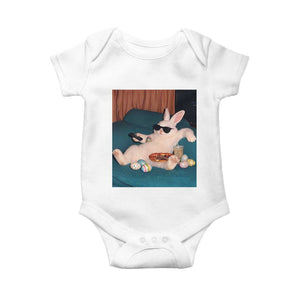 Easter Bunny Iced Coffee Baby Onesie Funny Animal Meme TS14 White Print Your Wear