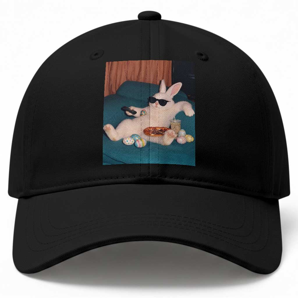 Easter Bunny Iced Coffee Baseball Cap Funny Animal Meme TS14 Print Your Wear