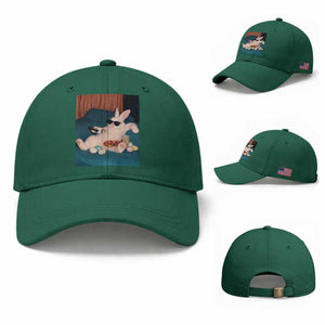 Easter Bunny Iced Coffee Baseball Cap Funny Animal Meme TS14 Baseball Cap Universal Fit Irish Green Print Your Wear