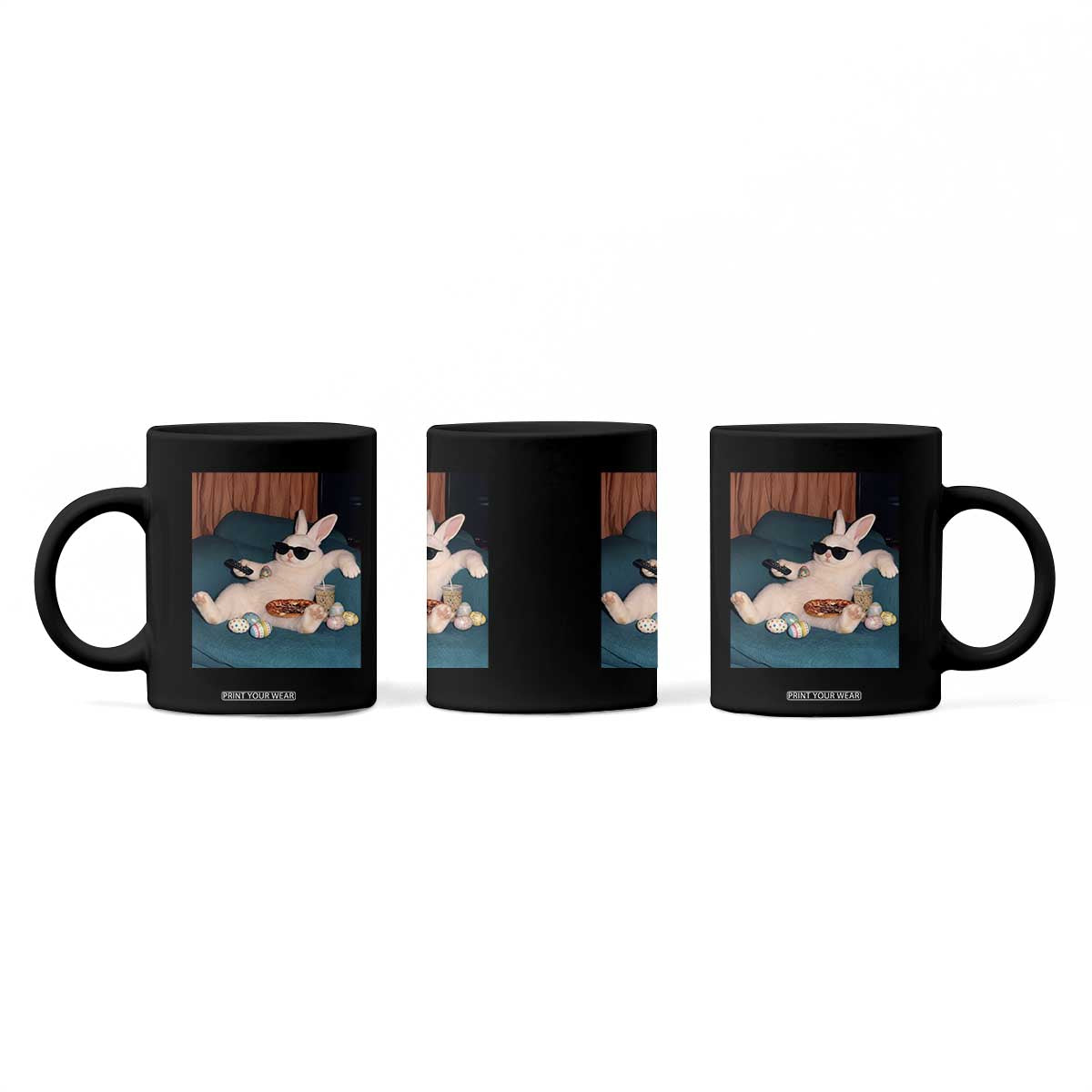 Easter Bunny Iced Coffee Coffee Mug Funny Animal Meme TS14 Print Your Wear