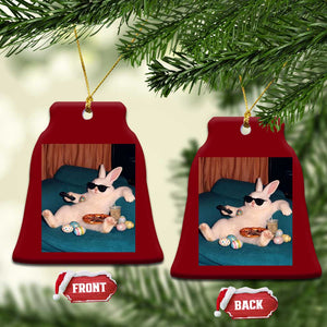 Easter Bunny Iced Coffee Ceramic Ornament Funny Animal Meme TS14 Print Your Wear