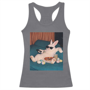 Easter Bunny Iced Coffee Racerback Tank Top Funny Animal Meme TS14 Charcoal Print Your Wear