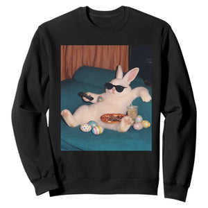 Easter Bunny Iced Coffee Sweatshirt Funny Animal Meme TS14 Black Print Your Wear
