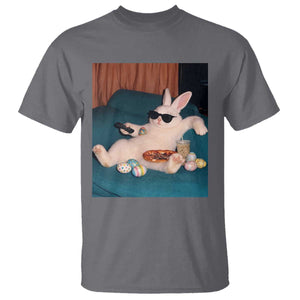 Easter Bunny Iced Coffee T Shirt Funny Animal Meme TS14 Charcoal Print Your Wear