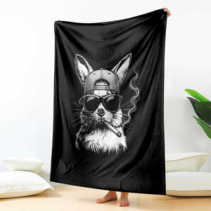 Funny Easter Bunny Smoking Meme Throw Blanket TS14 Print Your Wear