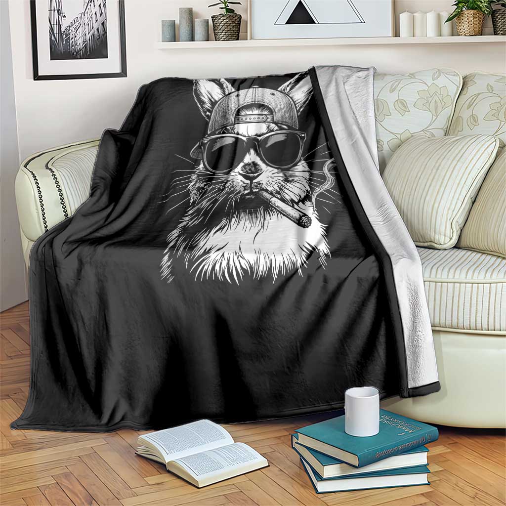 Funny Easter Bunny Smoking Meme Throw Blanket TS14 Print Your Wear