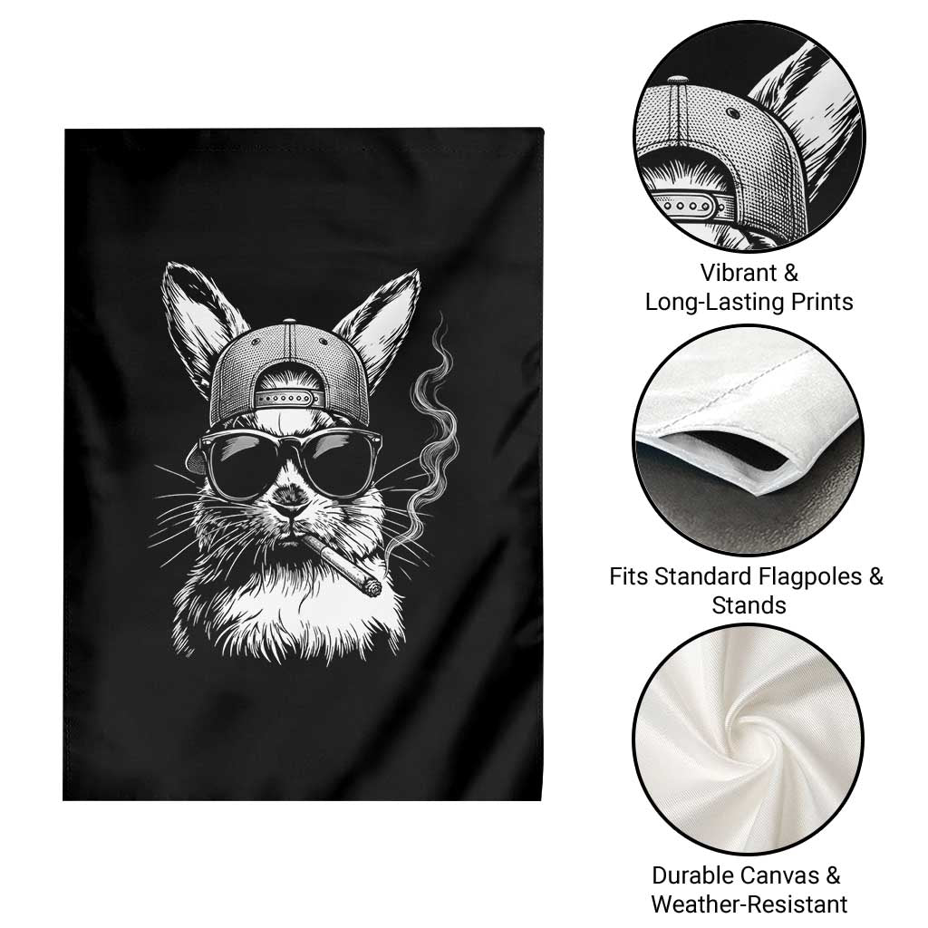 Funny Easter Bunny Smoking Meme Garden Flag TS14 Print Your Wear