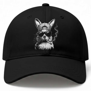 Funny Easter Bunny Smoking Meme Baseball Cap TS14 Print Your Wear