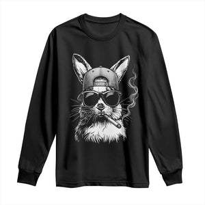 Funny Easter Bunny Smoking Meme Long Sleeve Shirt TS14 Black Print Your Wear