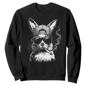 Funny Easter Bunny Smoking Meme Sweatshirt TS14 Black Print Your Wear