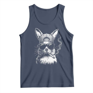 Funny Easter Bunny Smoking Meme Tank Top TS14 Navy Print Your Wear