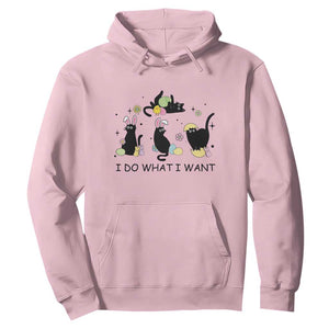 Funny Easter Black Cat Hoodie I Do What I Want TS14 Light Pink Print Your Wear