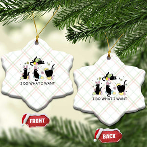 Funny Easter Black Cat Ceramic Ornament I Do What I Want TS14 Print Your Wear