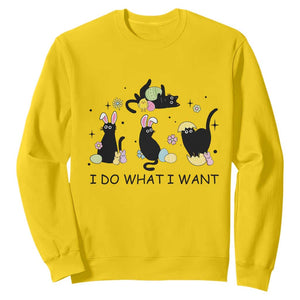 Funny Easter Black Cat Sweatshirt I Do What I Want TS14 Daisy Print Your Wear