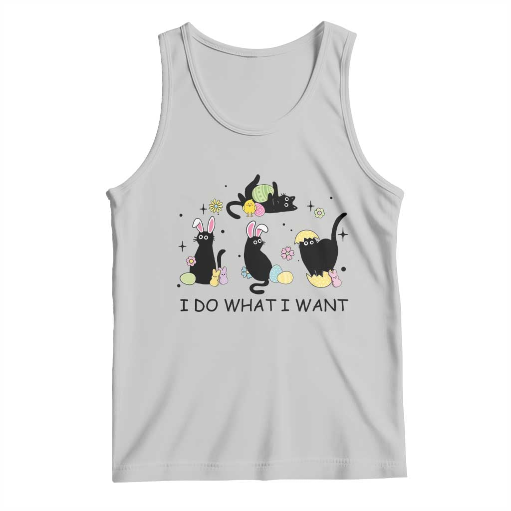 Funny Easter Black Cat Tank Top I Do What I Want TS14 Ash Print Your Wear