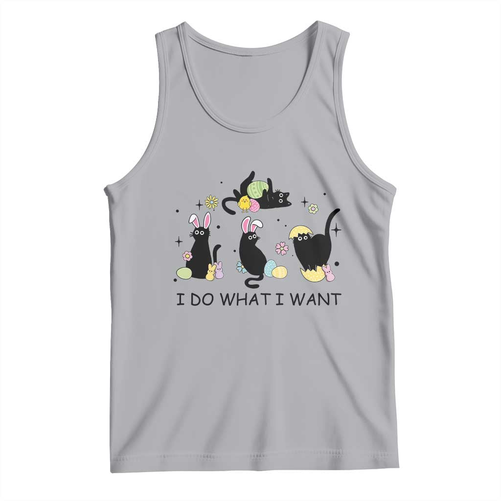 Funny Easter Black Cat Tank Top I Do What I Want TS14 Athletic Heather Print Your Wear