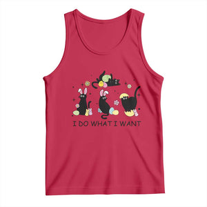 Funny Easter Black Cat Tank Top I Do What I Want TS14 Red Print Your Wear