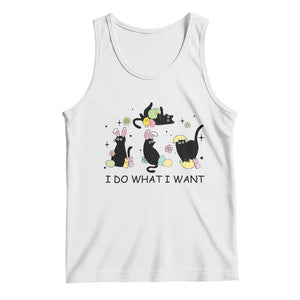 Funny Easter Black Cat Tank Top I Do What I Want TS14 White Print Your Wear