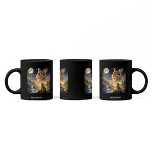 Easter Bunny Howling to the Moon Vintage Coffee Mug TS14 Print Your Wear