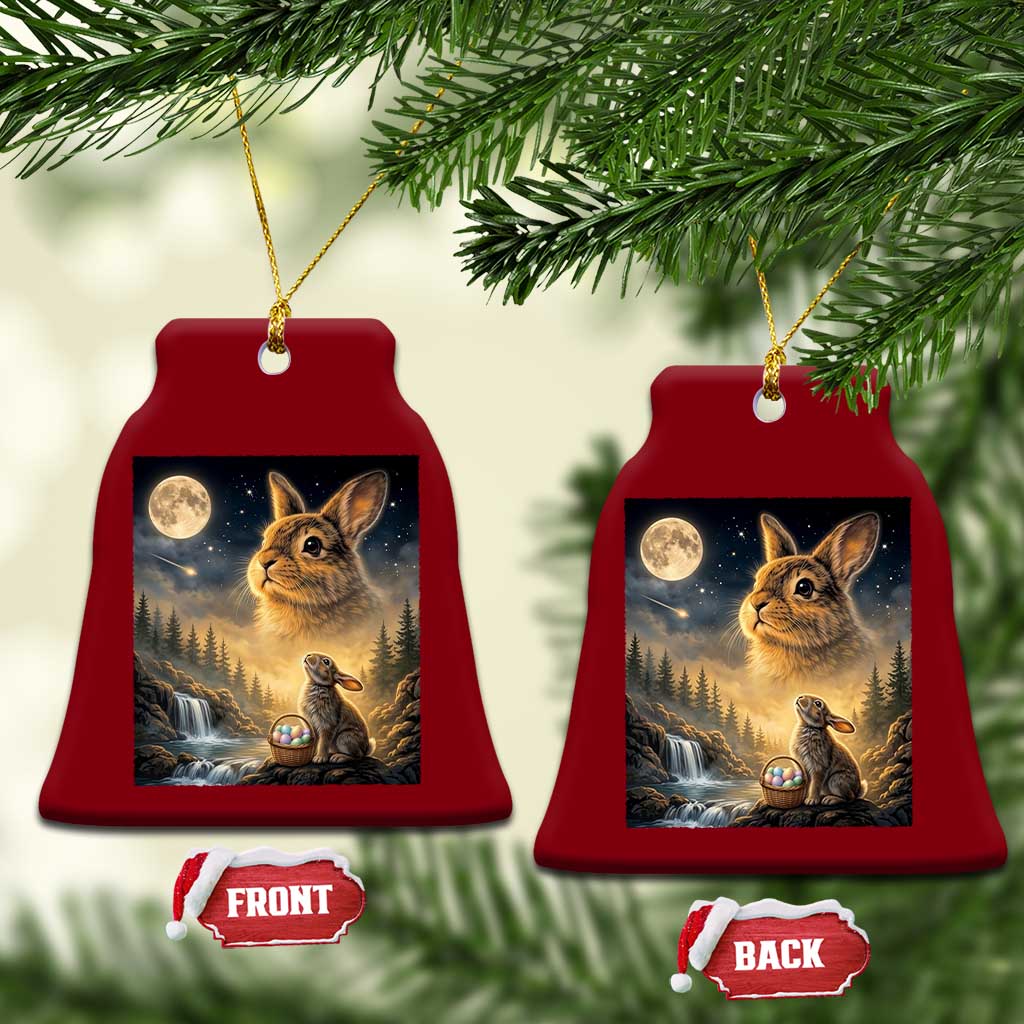 Easter Bunny Howling to the Moon Vintage Ceramic Ornament TS14 Print Your Wear