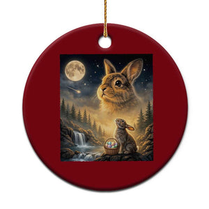 Easter Bunny Howling to the Moon Vintage Ceramic Ornament TS14 1pc Red Print Your Wear