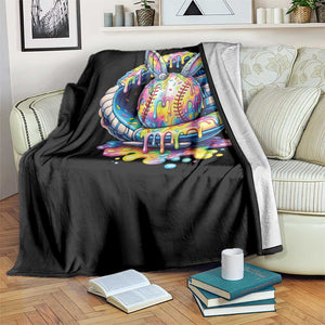Baseball Easter Throw Blanket Drip Ice Cream Sprinkles Baseball Glove TS14 Print Your Wear