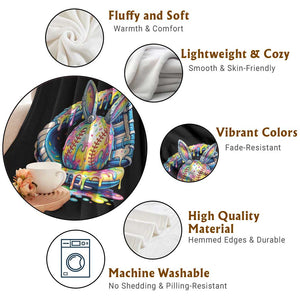 Baseball Easter Throw Blanket Drip Ice Cream Sprinkles Baseball Glove TS14 Print Your Wear