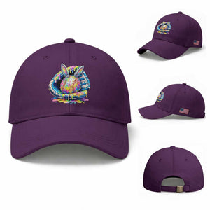 Baseball Easter Baseball Cap Drip Ice Cream Sprinkles Baseball Glove TS14 Baseball Cap Universal Fit Purple Print Your Wear