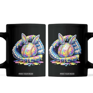 Baseball Easter Coffee Mug Drip Ice Cream Sprinkles Baseball Glove TS14 Black Print Your Wear