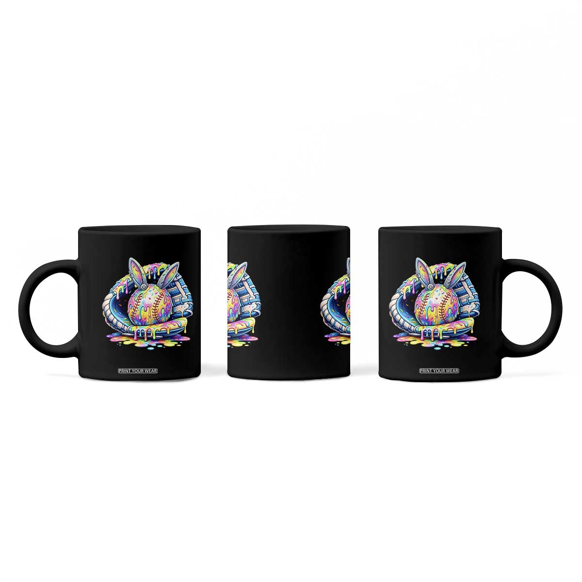 Baseball Easter Coffee Mug Drip Ice Cream Sprinkles Baseball Glove TS14 Print Your Wear