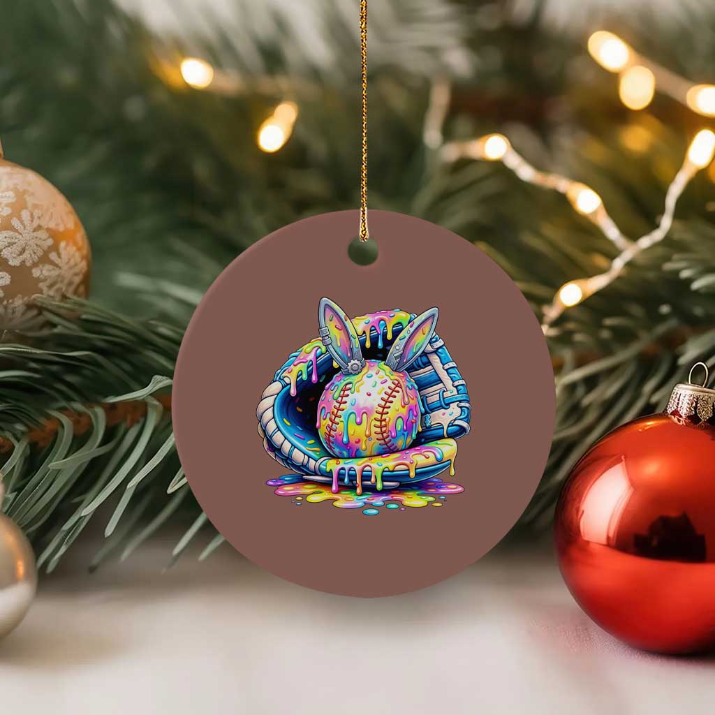 Baseball Easter Ceramic Ornament Drip Ice Cream Sprinkles Baseball Glove TS14 1pc Mocha Print Your Wear