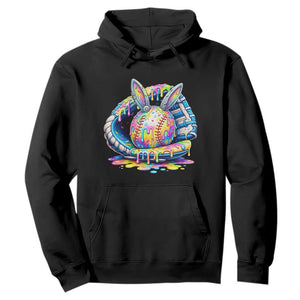 Baseball Easter Hoodie Drip Ice Cream Sprinkles Baseball Glove TS14 Black Print Your Wear