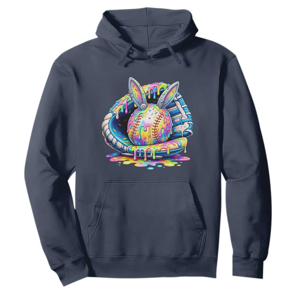 Baseball Easter Hoodie Drip Ice Cream Sprinkles Baseball Glove TS14 Navy Print Your Wear