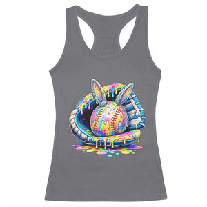 Baseball Easter Racerback Tank Top Drip Ice Cream Sprinkles Baseball Glove TS14 Charcoal Print Your Wear