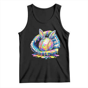 Baseball Easter Tank Top Drip Ice Cream Sprinkles Baseball Glove TS14 Black Print Your Wear