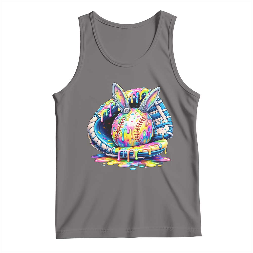 Baseball Easter Tank Top Drip Ice Cream Sprinkles Baseball Glove TS14 Deep Heather Print Your Wear
