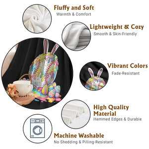 Baseball Easter Drip Ice Cream Sprinkles Egg Gift Throw Blanket TS14 Print Your Wear