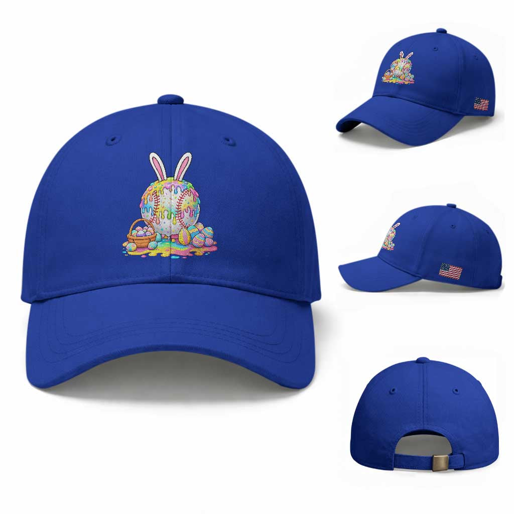 Baseball Easter Drip Ice Cream Sprinkles Egg Gift Baseball Cap TS14 Baseball Cap Universal Fit Royal Blue Print Your Wear