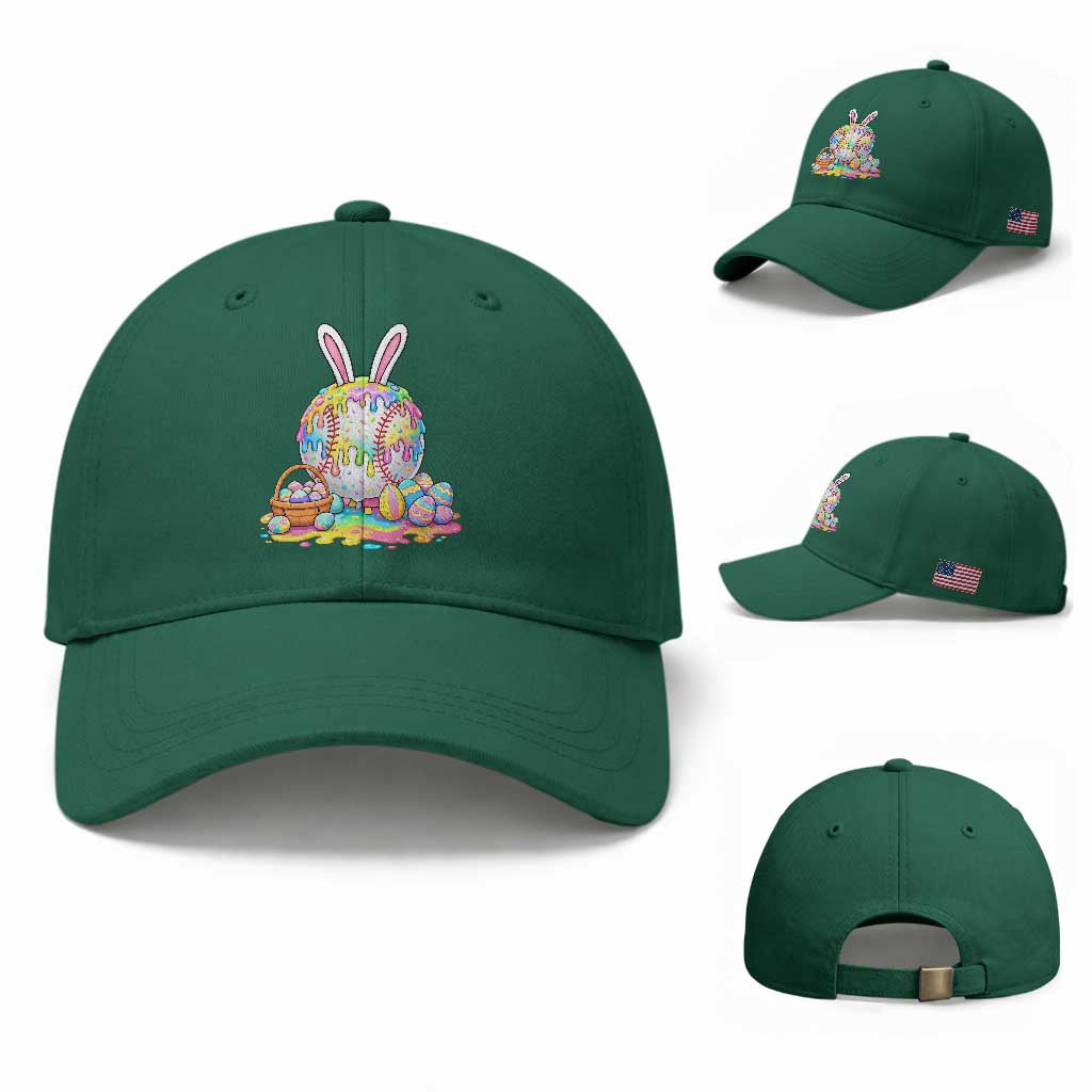 Baseball Easter Drip Ice Cream Sprinkles Egg Gift Baseball Cap TS14 Baseball Cap Universal Fit Irish Green Print Your Wear