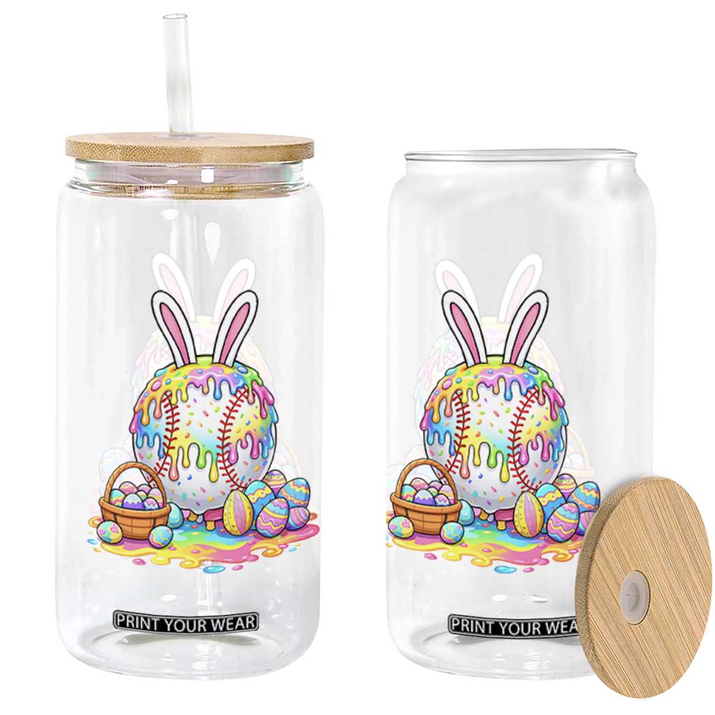 Baseball Easter Drip Ice Cream Sprinkles Egg Gift Glass Can TS14 Print Your Wear