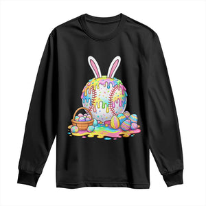 Baseball Easter Drip Ice Cream Sprinkles Egg Gift Long Sleeve Shirt TS14 Black Print Your Wear