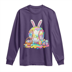 Baseball Easter Drip Ice Cream Sprinkles Egg Gift Long Sleeve Shirt TS14 Purple Print Your Wear