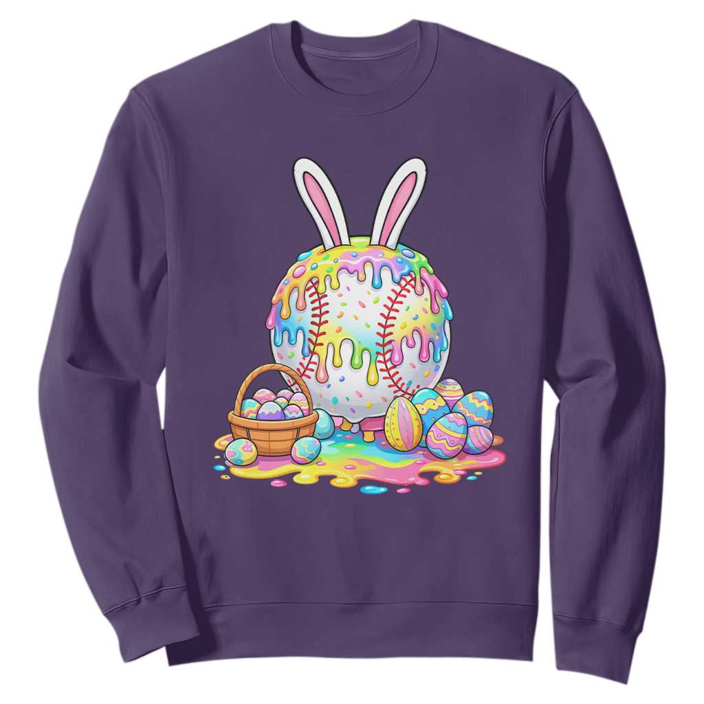 Baseball Easter Drip Ice Cream Sprinkles Egg Gift Sweatshirt TS14 Purple Print Your Wear