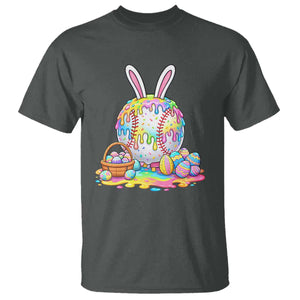 Baseball Easter Drip Ice Cream Sprinkles Egg Gift T Shirt TS14 Dark Heather Print Your Wear