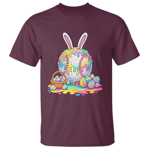 Baseball Easter Drip Ice Cream Sprinkles Egg Gift T Shirt TS14 Maroon Print Your Wear
