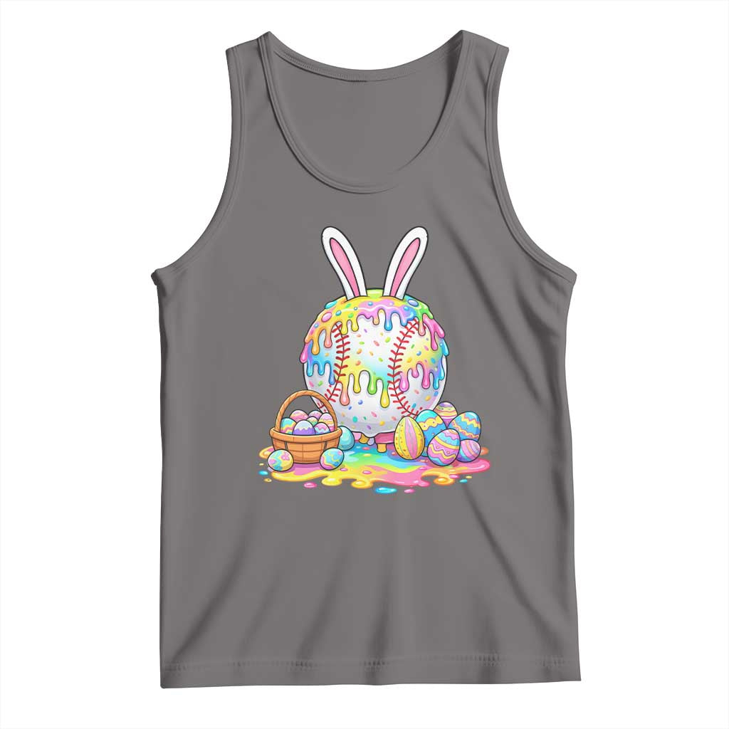 Baseball Easter Drip Ice Cream Sprinkles Egg Gift Tank Top TS14 Deep Heather Print Your Wear