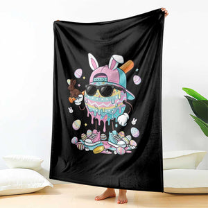 Funny Baseball Easter Throw Blanket Drip Ice Cream Bunny Easter TS14 Print Your Wear