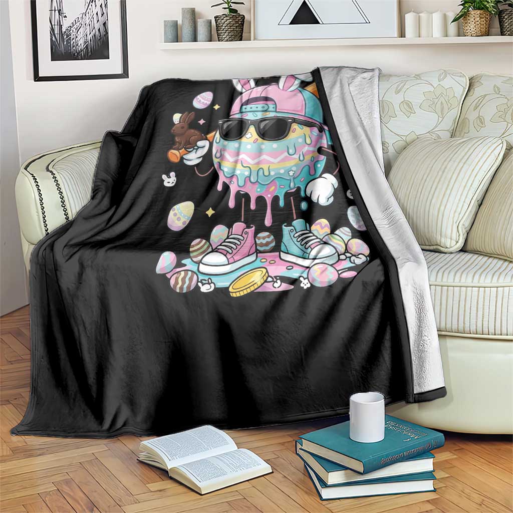 Funny Baseball Easter Throw Blanket Drip Ice Cream Bunny Easter TS14 Print Your Wear