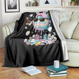 Funny Baseball Easter Throw Blanket Drip Ice Cream Bunny Easter TS14 Print Your Wear