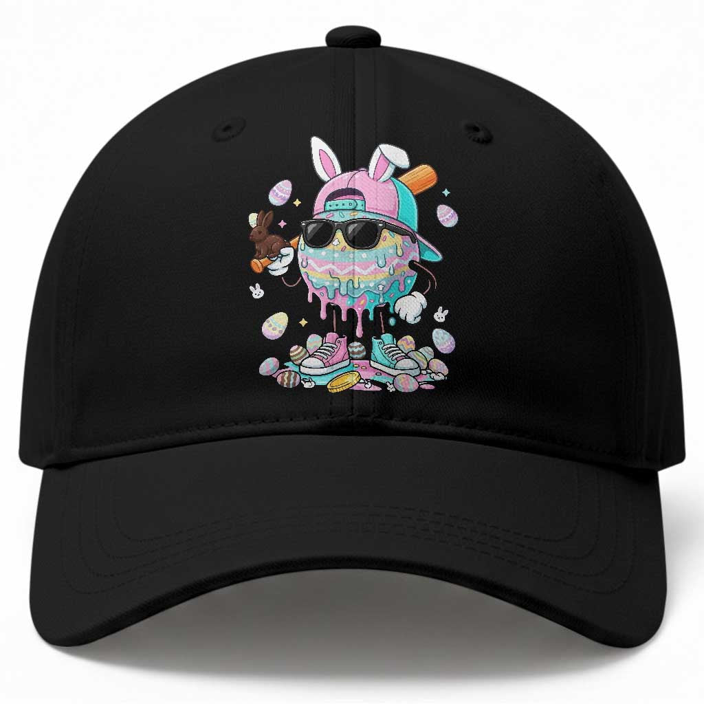 Funny Baseball Easter Baseball Cap Drip Ice Cream Bunny Easter TS14 Print Your Wear